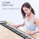 HiFing手卷钢琴88键版儿童初学者幼师便携式折叠软键盘钢琴MIDI手卷电子乐器玩具琴 【音响升级款】粉色 88键自带音响