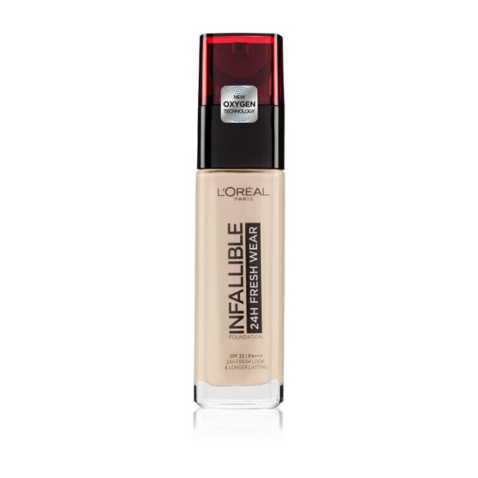 LOREAL 欧莱雅 绝配无瑕粉底液30ml 恒放溢彩24H持妆红帽子粉底液#15 象牙白 彩妆礼物 