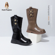 Hush Puppies 暇步士 2022年秋新女童加绒软底中筒靴（26-37码） DP8613