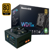 航嘉（Huntkey）WD750K全模组 金牌750W电脑电源（80PLUS金牌/单路60A/全电压/LLC+DC-DC/主动PFC）