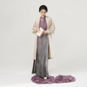 织造司 宋制汉服 城市日记 飞机袖上衣+丝巾+三涧裙 三件套