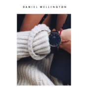 丹尼尔惠灵顿（DanielWellington） 魅黑手表男个性时尚欧美男士石英腕表送男友 36MM棕皮带银色边黑盘DW00100142