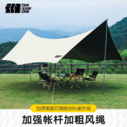 探险者（TAN XIAN ZHE） 天幕户外帐篷黑胶遮阳凉棚便携式露营遮阳野餐防晒防雨棚野营天幕 黑胶蝶形天幕【8-12人】
