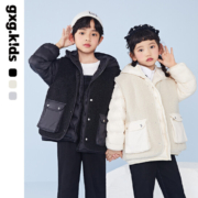 1衣3穿，gxg.kids 儿童90白鸭绒连帽羽绒服 带仿羊羔毛马甲 多色
