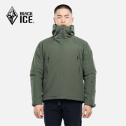 黑冰男士连帽棉服秋冬防风保暖轻量夹克Primaloft户外运动棉服 深卡其绿 XXL