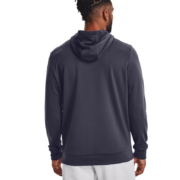 安德玛（UNDERARMOUR）秋冬Armour男子抓绒连帽训练运动卫衣1373356 灰色558 L