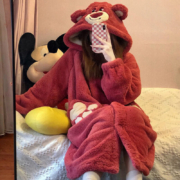 PLUS会员：兰缦尼 女士珊瑚绒睡袍 SY001-1