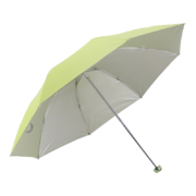 天堂伞 三折银胶晴雨伞防紫外线太阳伞遮阳伞商务伞57cm*8骨 336嫩绿