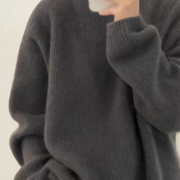 唐狮 女士宽松纯色毛衣 1件装