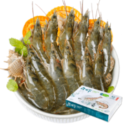 plus会员：万景 国产活冻白虾净重1KG/盒*3件
