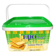 EDO pack 饼干 零食早餐 苏打夹心饼干 柠檬风味 600g/盒 送礼团购年货礼盒