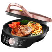 美的（Midea） 电饼铛 家用双面加热煎饼锅 可做三明治 旋控式加深加大烤盘早餐机煎烤机烙饼锅 无极档位丨WJH3002（JK30EASY202）