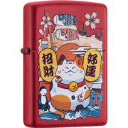 之宝（Zippo）打火机 招财猫红哑漆 经典热销 彩印233-C-000016
