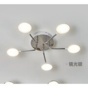 德国柏曼 F02 Finn吸顶灯 3000k 镜光银 5头 色温款