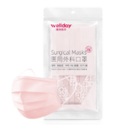 维德（WELLDAY）一次性医用外科三层无菌级防细菌轻薄透气医用防护情侣款口罩挂耳式防飞沫防尘 【粉色外科灭菌口罩】 100只-10只/袋