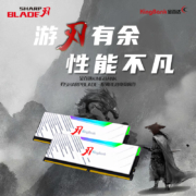 金百达（KINGBANK）32GB(16G×2)套装 DDR4 3600 台式机内存条-刃系列 RGB灯条海力士原装CJR颗粒