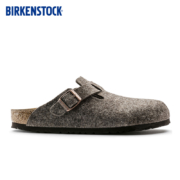 BIRKENSTOCK秋冬羊毛毡德国软木鞋拖鞋女Boston系列 棕色窄版0160583 36