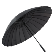 美度（MAYDU）雨伞24骨超大男士商务长柄晴雨伞加大加固双人雨伞直杆防风伞男女通用 M5003黑色