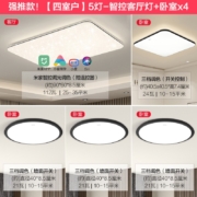 欧普（OPPLE） 欧普照明米家简欧 led客厅吸顶灯具现代简约全屋灯具卧室餐厅套餐TC 强推款！【四室户】5灯-智控客厅灯+卧室x4