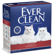 蓝标铂钻Ever Clean进口猫砂 猫咪清洁用品 活性炭膨润土成猫幼猫日用品猫沙 【红标】清新芳香猫砂25磅（11.33kg）