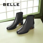BeLLE 百丽 女士粗跟短靴 3WE42DD1