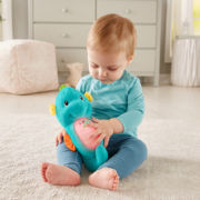 费雪(Fisher-Price) 小海马0-1岁哄睡宝宝安抚玩偶-新版声光安抚海马（蓝色）GCK71