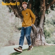 Timberland添柏岚卫衣男圆领小麦色春季新款户外棉质宽松保暖毛圈针织长袖上衣A24NY P47/小麦色 L