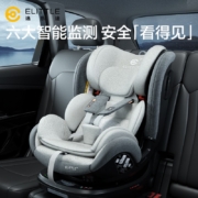 elittile 逸乐途 安全座椅0-12岁儿童汽车用360度可旋转宝宝elittile小队长座椅 小队长--石青灰【七仓配送-大部分次日达】