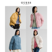 GUESS冬男女款膨化无衔缝短款保暖羽绒服-RL0W9880CN