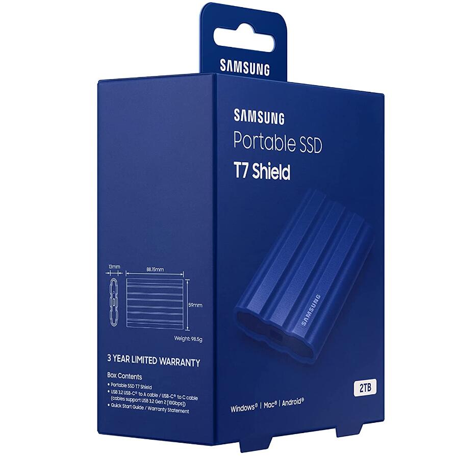 三星 T7 Shield 便携式固态硬盘 SSD 2 TB
