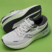 Saucony索康尼 SURGE 澎湃 男子缓震跑鞋慢跑训练鞋S28179-1 白绿43