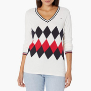 Tommy Hilfiger 汤米·希尔费格 女士纯棉V领针织衫