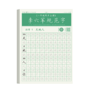 六品堂 一年级语文同步练字帖人教版小学生专用硬笔书法练字本楷书笔画笔顺儿童铅笔描红练习写字 一年级上下册5本（3铅笔+2握笔器）