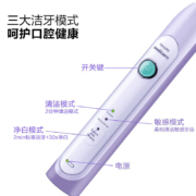 飞利浦（PHILIPS） 电动牙刷HX6730同款HX6721成人声波震动牙刷(带刷头*1)3种模式
