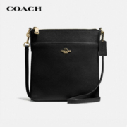 COACH 蔻驰 KITT 女士小号皮质信使斜挎包 41320GDBLK
