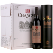 张裕 特选级赤霞珠干红葡萄酒750ml*6瓶整箱圆筒装国产红酒(新老包装随机发货)