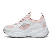 Skechers斯凯奇官方 女鞋校园熊猫鞋老爹鞋 66666207/WLPK 白色/浅粉色 37