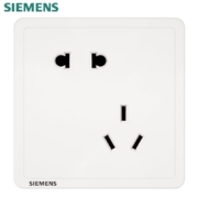 西门子（SIEMENS） 开关插座面板 致典系列雅白色 斜五孔插座二三插