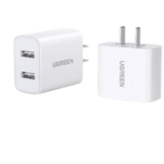 特价版APP、概率券:绿联 苹果双口USB充电器 5V3.4A双口快充头