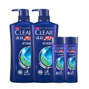 清扬(CLEAR)男士去屑洗发水套装 活力运动薄荷型720g+100g赠720g+100g (新老包装随机发)(氨基酸洗发)