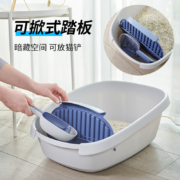 猫砂盆全开放式猫厕所半封闭防外溅屎盆猫咪用品特大沙盆子超大号