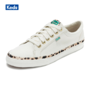 Keds JUMP KICK 女鞋舒适前卫时尚低帮豹纹帆布鞋休闲鞋 WF65974