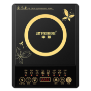 半球（PESKOE） 电磁炉家用防水爆炒一体电池炉智能定时火锅炉多功能套装触屏电磁灶2200W大功率 触屏金色单电磁炉
