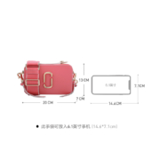 马克·雅可布 MARC JACOBS 奢侈品 女士 SURE SHOT系列粉色牛皮小相机包M0015898652