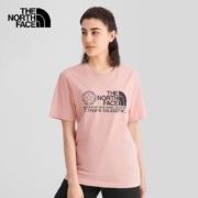 【经典款】TheNorthFace北面T恤男女情侣款短袖户外透气春季上新|7WAT UBF/粉色 XS/160（建议拍大一码）