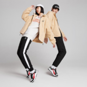 PUMA彪马官方 新款男女同款情侣鞋经典复古低帮休闲板鞋 REBOUND JOY 380747 黑色-白-红色-石灰色-06 42