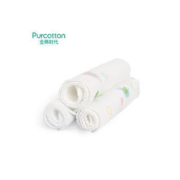 Purcotton 全棉时代 800-000253-01 婴儿口水巾 鸽子+圆圈印花 3条