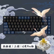 新贵（Newmen）GM840Pro【鹤舞月明】三模热插拔机械键盘 办公/游戏键盘 RGB背光 PBT键帽原厂高度  G黄Pro轴