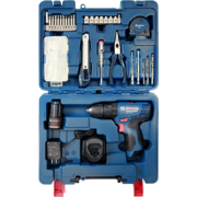 博世（BOSCH）GSB 120 12V充电式多功能电钻手电钻锂电冲击钻电动螺丝刀套装工具箱(84附件+手动工具)
