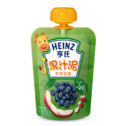 亨氏 (Heinz) 苹果蓝莓水果泥120g（婴儿辅食 婴幼儿果泥 儿童果汁泥 宝宝辅食添加初期-36个月适用）